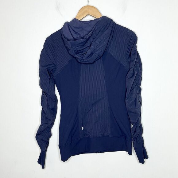 Lululemon Reversible Dance Studio Jacket III Cadet Blue Womens 6 Full Zip - Picture 8 of 13